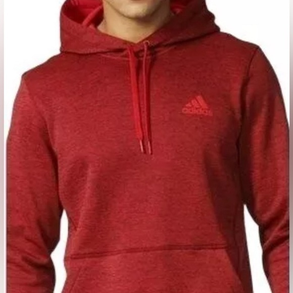 adidas Other - Adidas Mens Red Long Sleeve Pullover Sweatshirt Hoodie